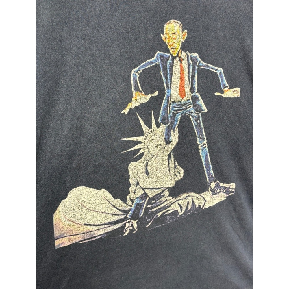 Barack Obama Political Graphic T-Shirt Mens Blue 2XL Vintage Big Ears Parody